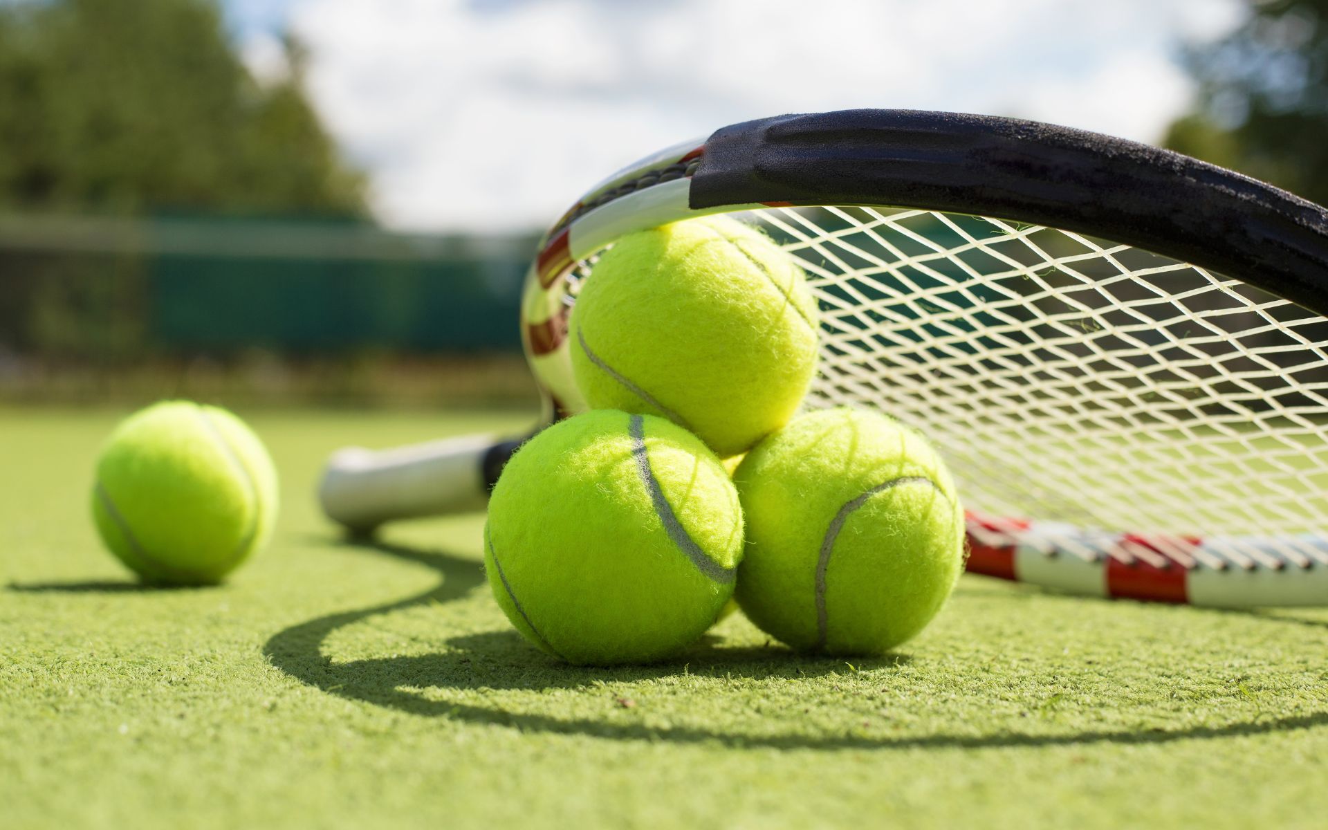 tennis racquets and balls